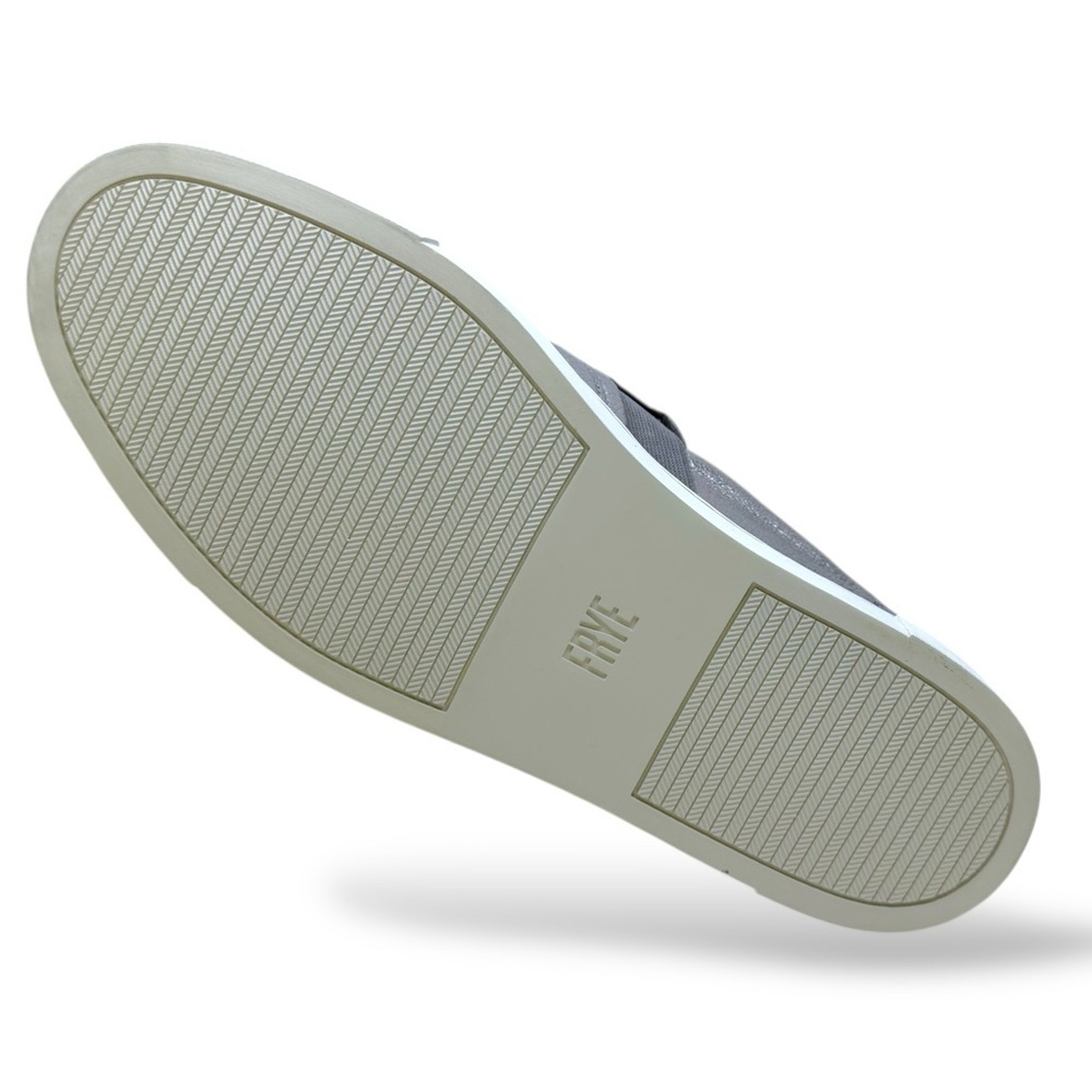 FRYE Ivy Metallic Leather Slip-On Sneakers 7.5 Iridescent Silver Comfort Flats - Picture 6 of 13